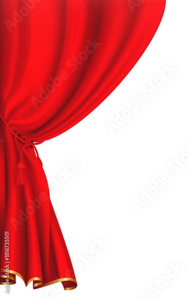 Obraz red fabric texture  