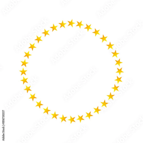 Fototapeta Round shape of a little twinkle stars around the circle