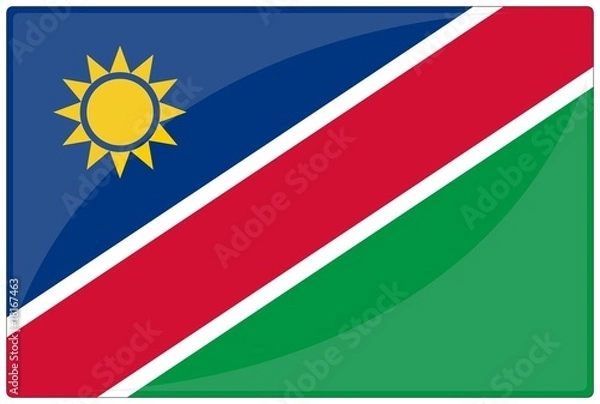 Obraz drapeau glassy namibie namibia flag