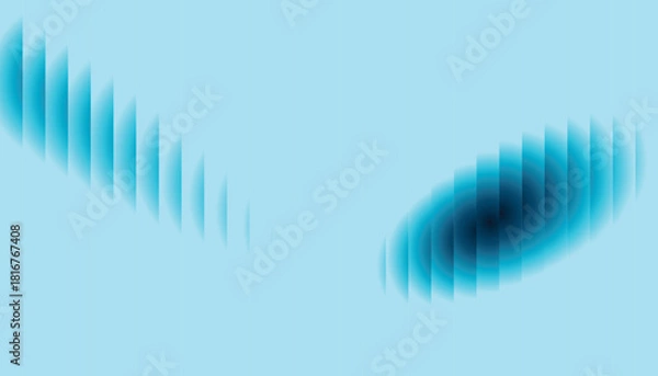 Obraz Light Blue Abstract Background with Dynamic Ripple Lines and Gradient Blur Effects
