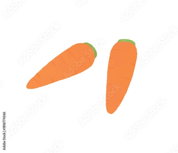 Obraz シンプルなにんじんのイラスト