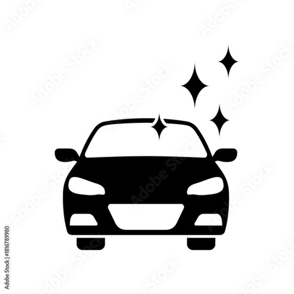 Fototapeta Shining car icon silhouette vector design