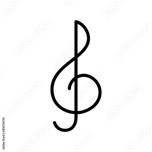 Fototapeta Tone music icon line vector design