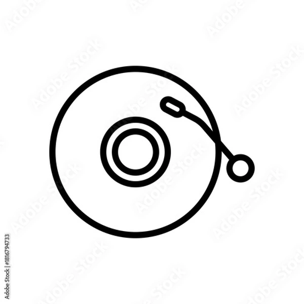 Obraz Disc music player icon line vector design