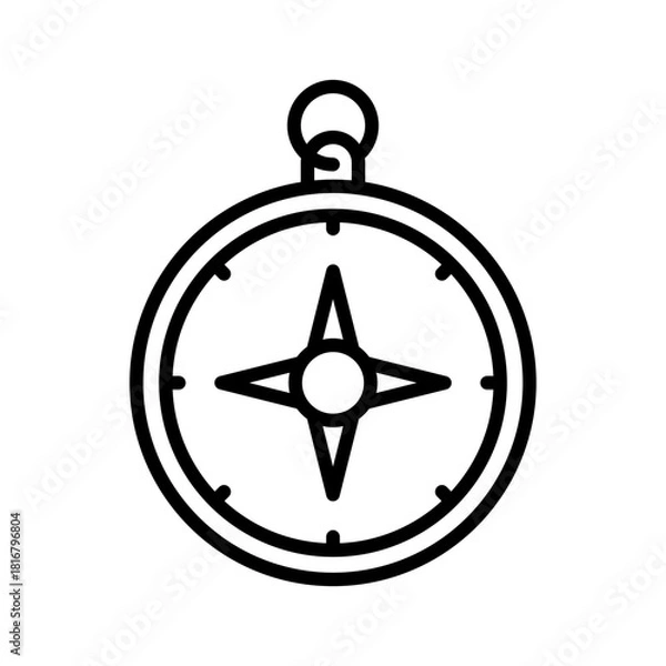 Obraz compass icon line vector design