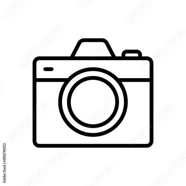 Obraz camera photo icon line vector design