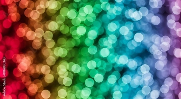 Obraz Vibrant bokeh lights create a magical, dreamy background effect