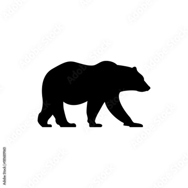 Fototapeta vector bear silhouette