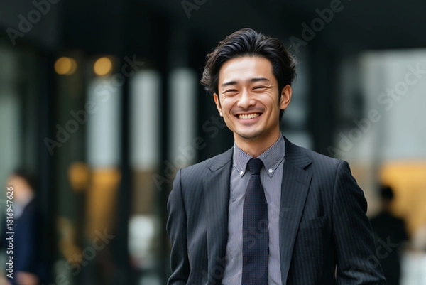 Obraz アジア人の若いビジネスマン