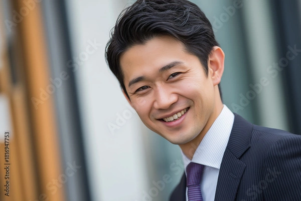 Obraz アジア人の若いビジネスマン