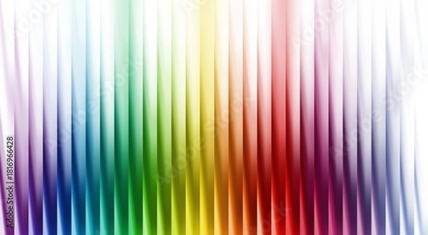Fototapeta A vibrant and colorful striped background, with an array of rainbow hues displayed