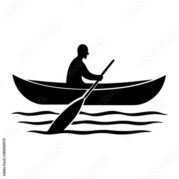 Obraz man in canoe