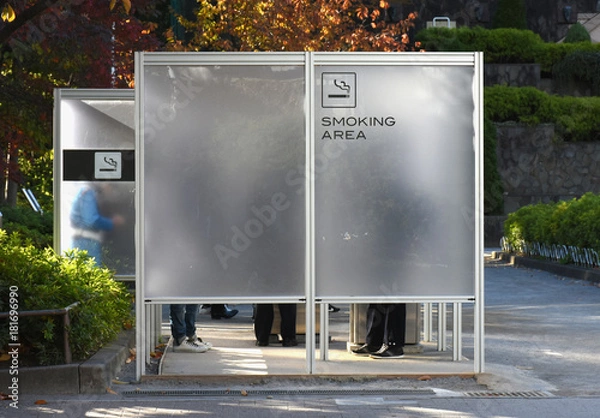 Obraz 日本の東京都市風景「SMOKING　AREA」