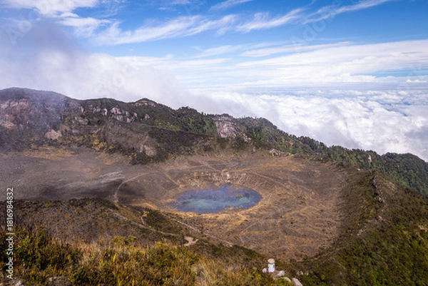 Fototapeta Crater of Turrialba Volcano in Costa Rica 