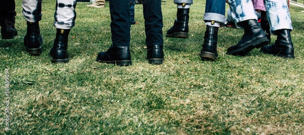 Obraz Punks dancing in a field