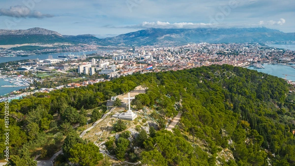 Fototapeta Split City & Marjan Hill
