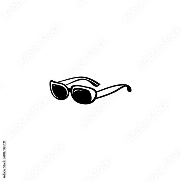 Fototapeta Sunglasses hand drawn vector illustration