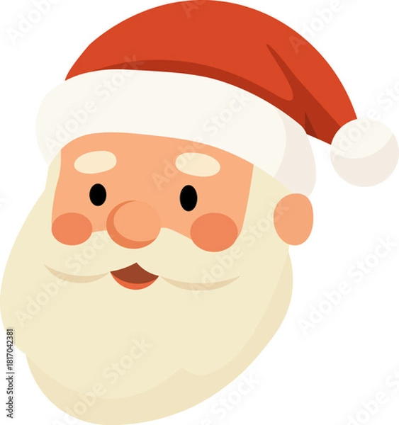 Obraz Head santa claus. Vector illustration. 