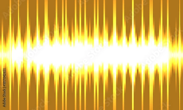 Fototapeta Abstract golden equalizer sound wave digital energy background
