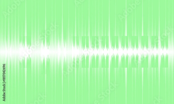 Fototapeta Vibrant sound wave equalizer pattern on a light green background.
