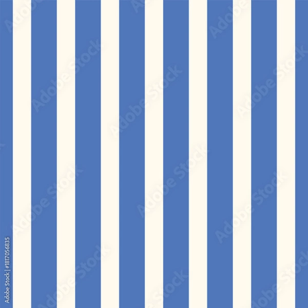 Obraz Coastal Hydrangea Pattern Collection Blue Florals Stripes Gingham Seamless Vector Set