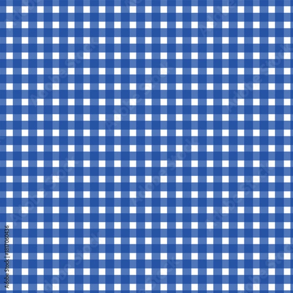 Obraz Coastal Hydrangea Pattern Collection Blue Florals Stripes Gingham Seamless Vector Set