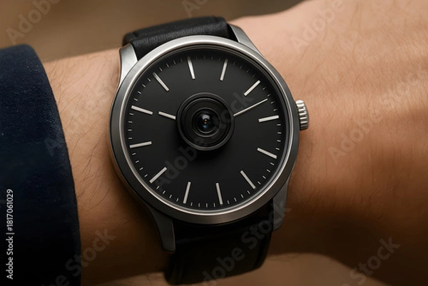 Fototapeta Smart wristwatch with hidden miniature security camera