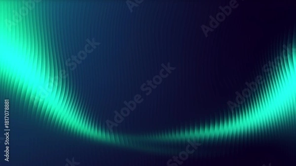 Obraz vibrant abstract blue and cyan background with flowing ribbed glass soft gradient noise line texture and curved wave light design digital visuals creative 4k