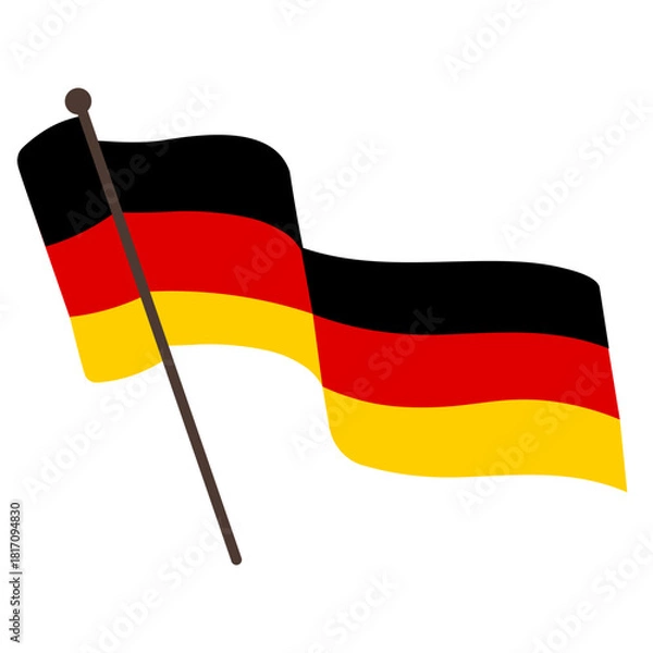 Obraz German flag isolated vector illustration.