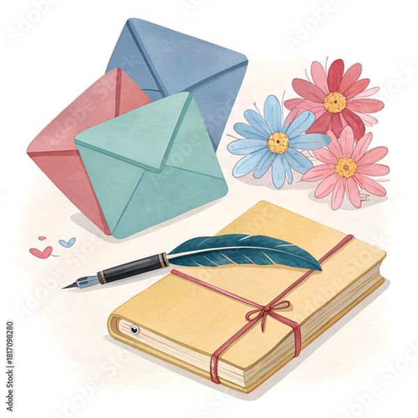 Obraz Celebrating the Art of Handwritten Words, Timeless Letters of Connection and Creativity, Honoring the Beauty of Pen and Paper Traditions, Inspiring Personal Stories Through Letters, Reviving the Lost 