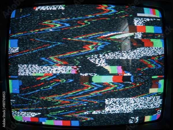 Obraz Retro TV Static and Glitch