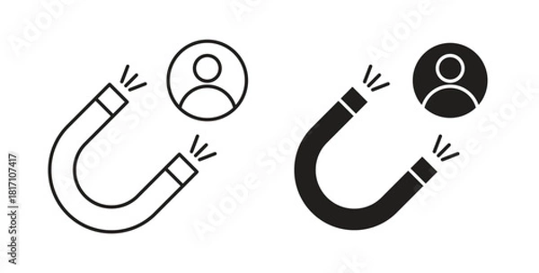 Obraz Lead generation icon symbol. Vector EPS 10. line and glyph icon