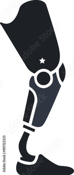 Fototapeta Modern Assistive Technology Futuristic Mobility Device Icon Representing Accessibility, Disability Support, and Inclusive Innovation