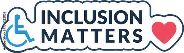 Fototapeta Disability Inclusion Logo Graphic Design Symbol for Accessibility, Equality, and Disability Rights Advocacy