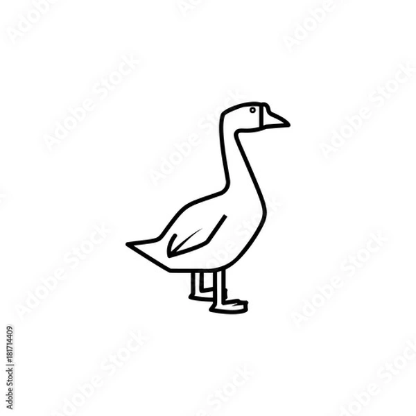 Obraz goose line icon