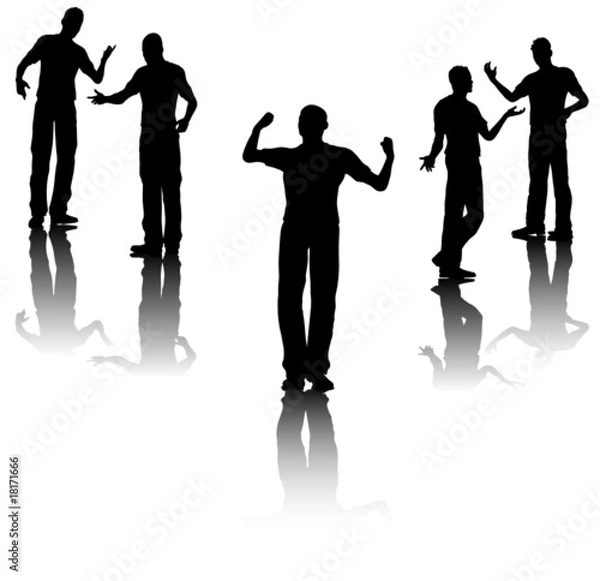 Obraz Men's arguing scenes