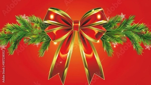 Obraz Christmas_bow_vector