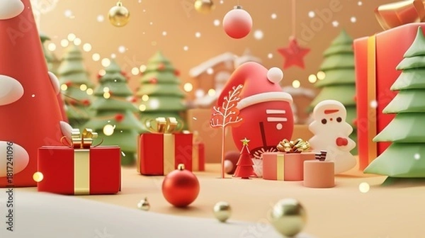 Obraz 3D_Christmas_promotion_background