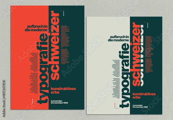 Obraz Constructivist Graphic Poster Template Set