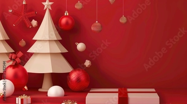 Obraz Red_minimalist_Christmas_promotion_