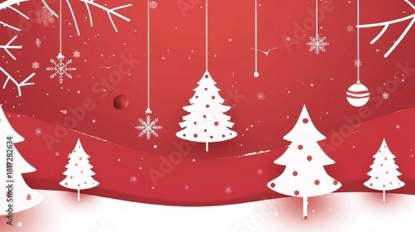 Obraz Red_minimalist_Christmas_promotion_