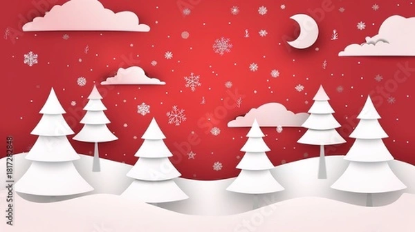 Obraz Red_minimalist_Christmas_promotion_