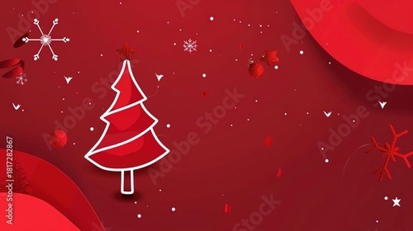 Obraz Red_minimalist_Christmas_promotion_