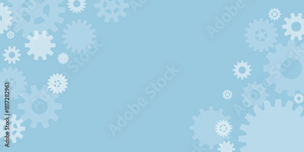 Obraz Gear Mechanism Background Vector BLUE