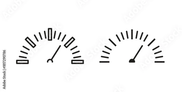 Fototapeta Gauge icon in doodle and stroke style.