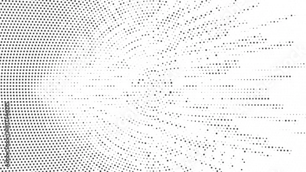 Fototapeta Monochrome Halftone Explosion Vector for High-Impact Poster Art, Sci-Fi Motion Graphics, Futuristic Presentation Slides, Dynamic Visual Design