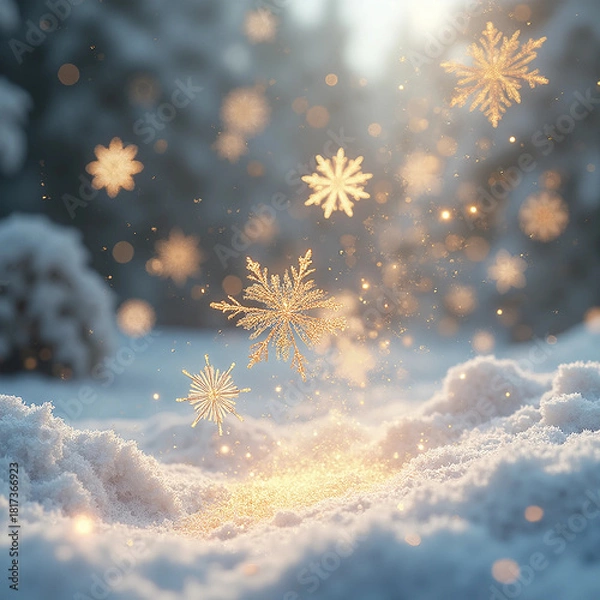 Obraz winter landscape with snow