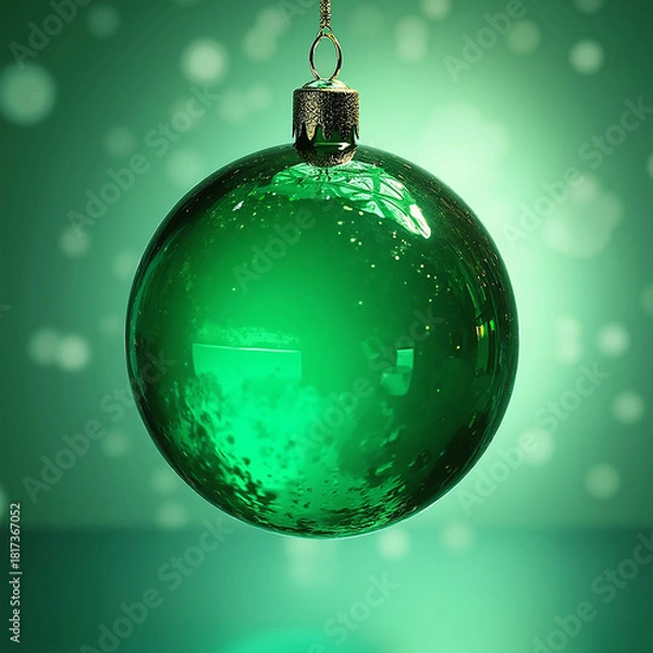 Obraz green christmas ball