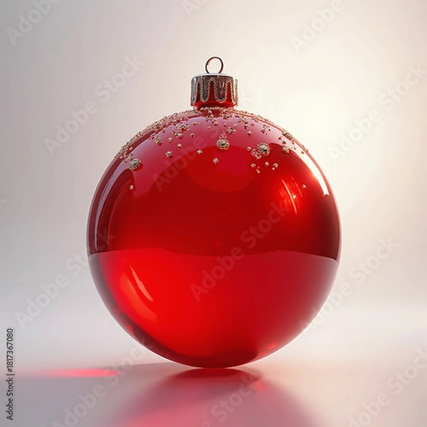 Obraz red christmas ball isolated
