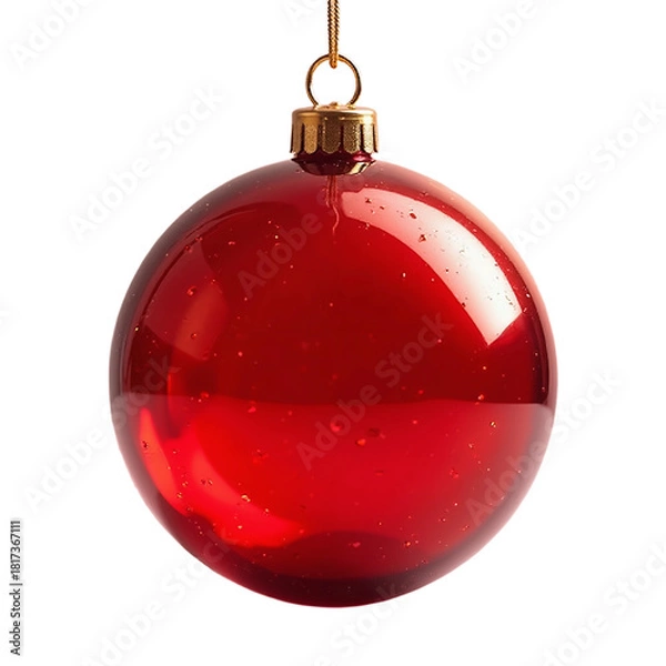 Obraz red christmas ball isolated